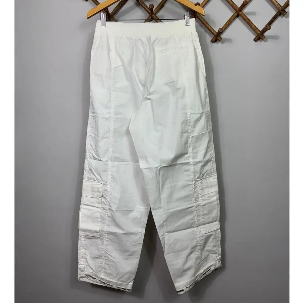 Free People FP Movement Mesmerize Me Solid Pants in White Women's Size M - Picture 3 of 7